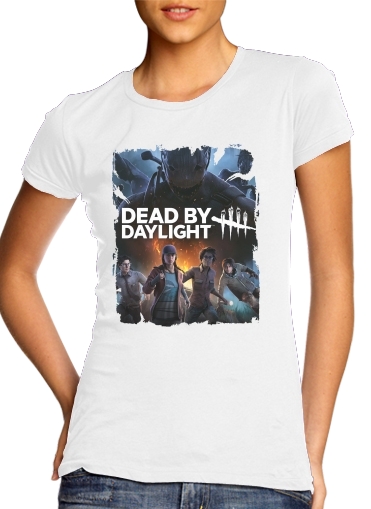  Dead by daylight para T-shirt branco das mulheres
