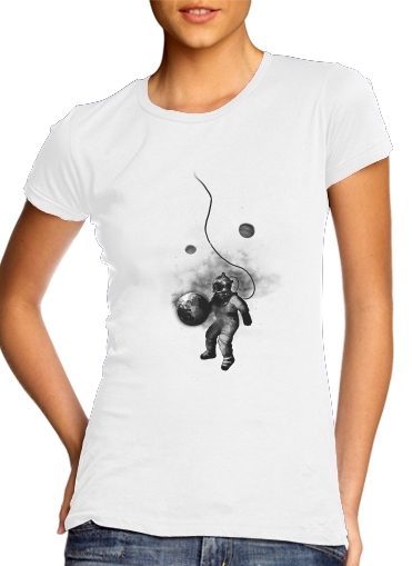  Deep Sea Space Diver para T-shirt branco das mulheres