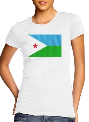  Djibouti para T-shirt branco das mulheres