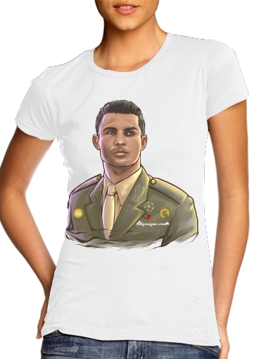  El Comandante CR7 para T-shirt branco das mulheres