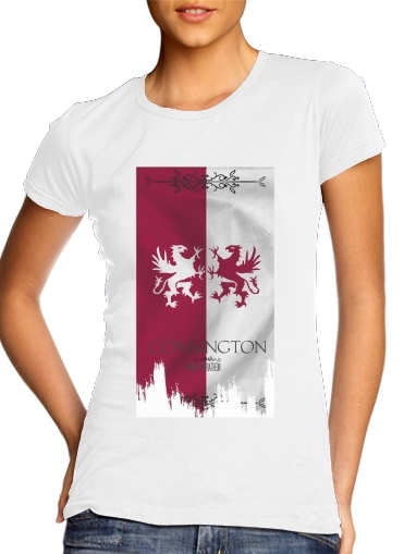  Flag House Connington para T-shirt branco das mulheres