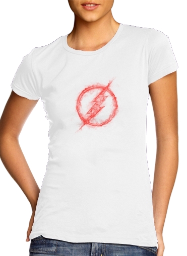  Flash Smoke para T-shirt branco das mulheres