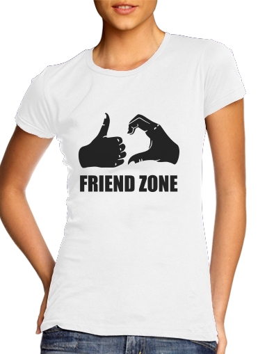  Friend Zone para T-shirt branco das mulheres