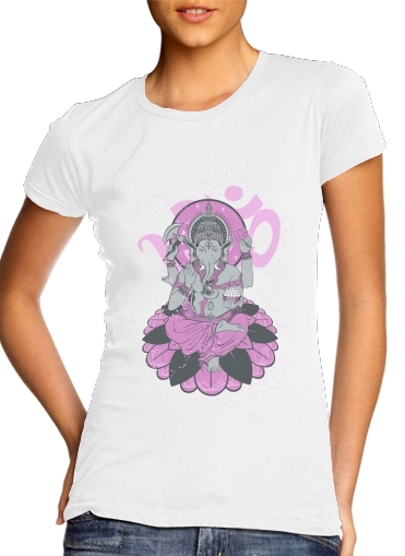 Ganesha para T-shirt branco das mulheres