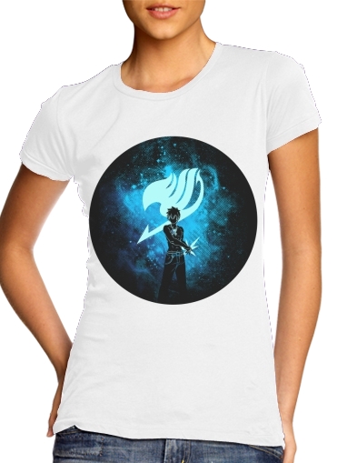  Grey Fullbuster - Fairy Tail para T-shirt branco das mulheres