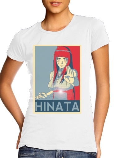  Hinata Propaganda para T-shirt branco das mulheres