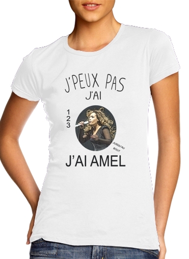  Je peux pas jai Amel para T-shirt branco das mulheres
