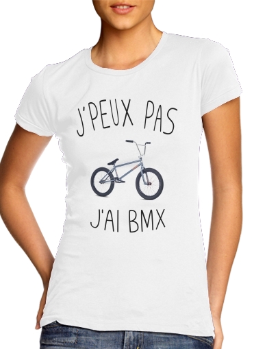  Je peux pas jai BMX para T-shirt branco das mulheres
