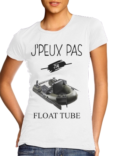  Je peux pas jai Float Tube para T-shirt branco das mulheres