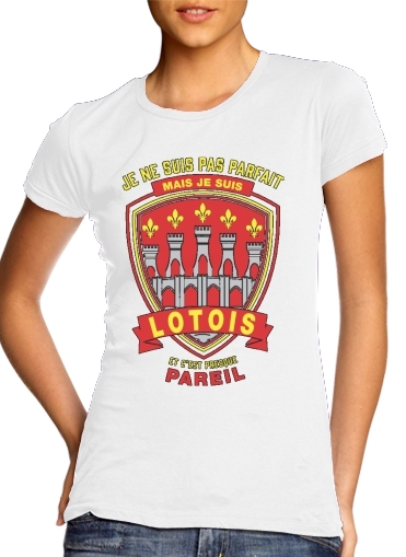  Je suis lotois para T-shirt branco das mulheres