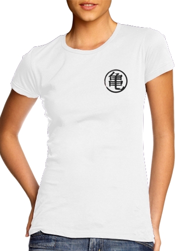  Kameha Kanji para T-shirt branco das mulheres
