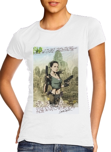  Lara Vikander para T-shirt branco das mulheres