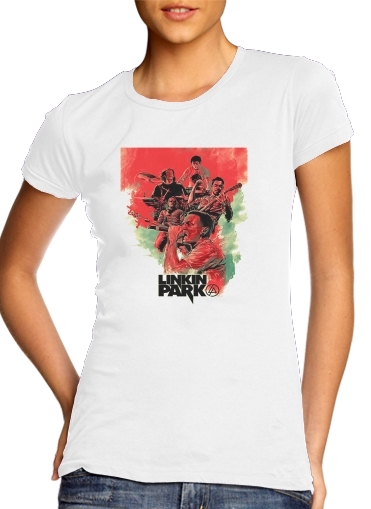  Linkin Park para T-shirt branco das mulheres