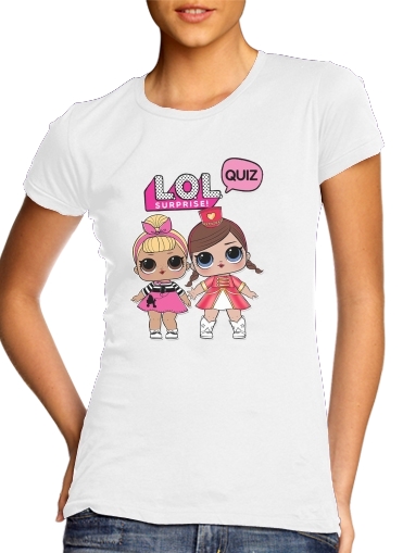  Lol Surprise Dolls Cartoon para T-shirt branco das mulheres