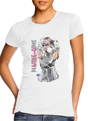  Maitre Gims - zOmbie para T-shirt branco das mulheres