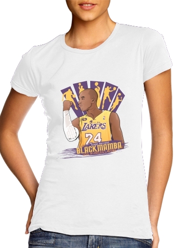  NBA Legends: Kobe Bryant para T-shirt branco das mulheres