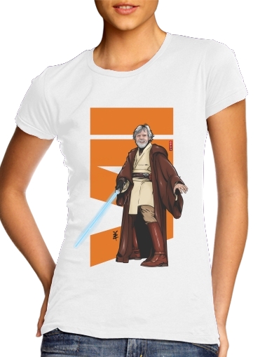  Old Master Jedi para T-shirt branco das mulheres