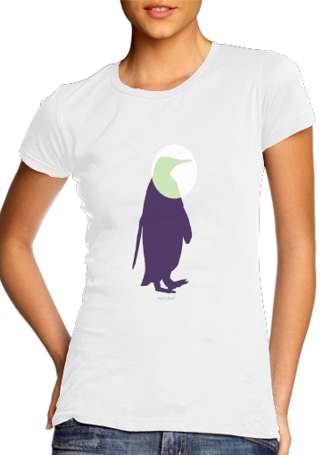  Penguin para T-shirt branco das mulheres