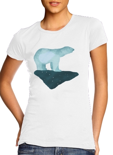  Urso Polar para T-shirt branco das mulheres