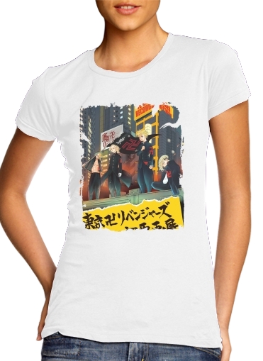  Tokyo Revengers para T-shirt branco das mulheres