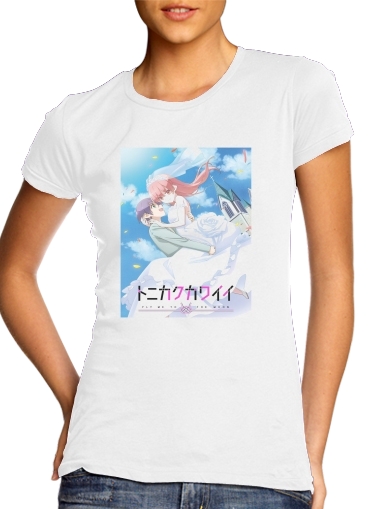 tonikaku kawaii para T-shirt branco das mulheres