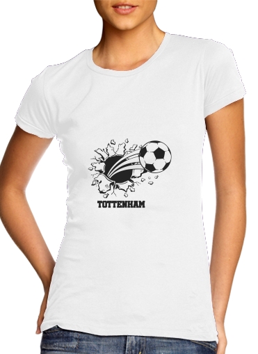  Tottenham Futball Home para T-shirt branco das mulheres