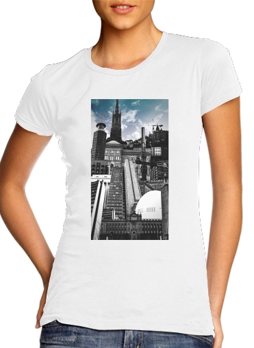  Urban Stockholm para T-shirt branco das mulheres