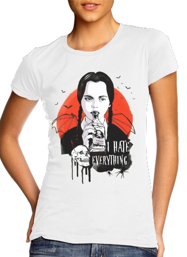  Wednesday Addams have everything para T-shirt branco das mulheres