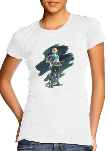  Zelda Princess para T-shirt branco das mulheres