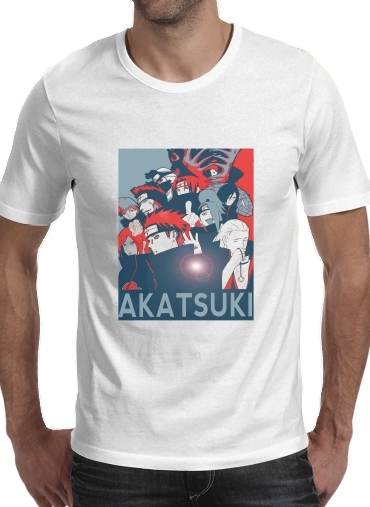  Akatsuki propaganda para Manga curta T-shirt homem em torno do pescoço