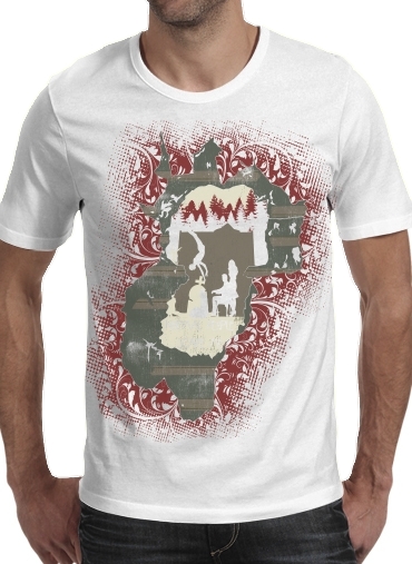  American murder house para Manga curta T-shirt homem em torno do pescoço