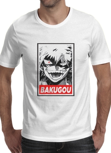  Bakugou Suprem Bad guy para Manga curta T-shirt homem em torno do pescoço