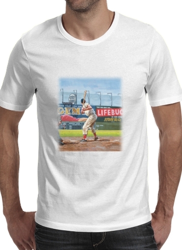  Baseball Painting para Manga curta T-shirt homem em torno do pescoço