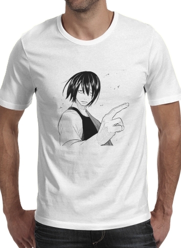  Benimaru Shinmon para Manga curta T-shirt homem em torno do pescoço