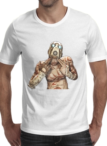  Borderlands Fan Art para Manga curta T-shirt homem em torno do pescoço