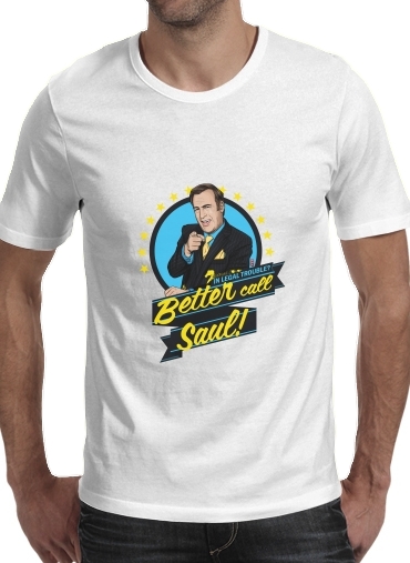  Breaking Bad Better Call Saul Goodman lawyer para Manga curta T-shirt homem em torno do pescoço