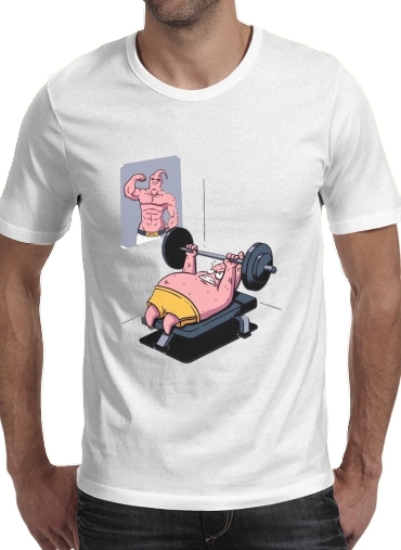  Buu x Patrick Fan para Manga curta T-shirt homem em torno do pescoço