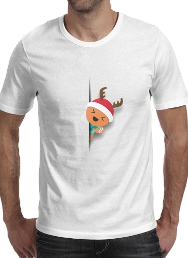  Christmas cookie para Manga curta T-shirt homem em torno do pescoço