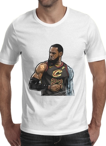  Cleveland Leader para Manga curta T-shirt homem em torno do pescoço
