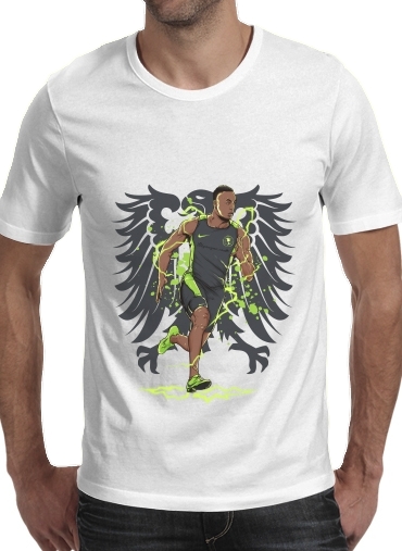  Corre Renato Ibarra Corre para Manga curta T-shirt homem em torno do pescoço