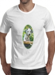T-Shirts Filhote de cachorro dálmata em uma cesta