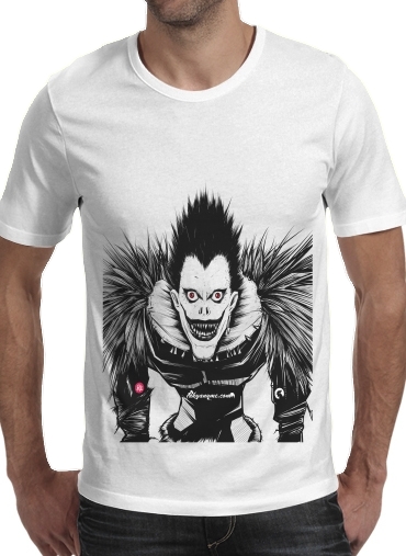  Death Note  para Manga curta T-shirt homem em torno do pescoço