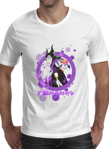  Disney Hangover: Maleficent feat. Zazu para Manga curta T-shirt homem em torno do pescoço