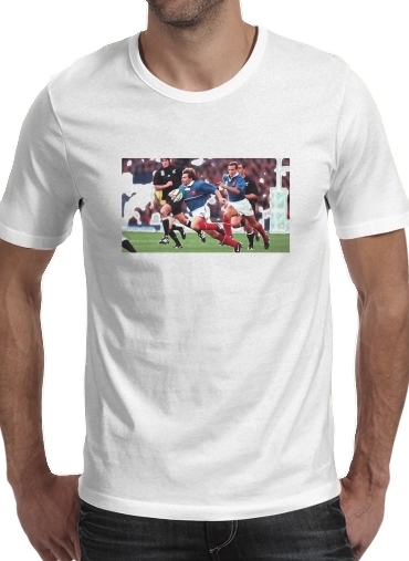  Dominici Tribute Rugby para Manga curta T-shirt homem em torno do pescoço