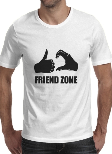  Friend Zone para Manga curta T-shirt homem em torno do pescoço