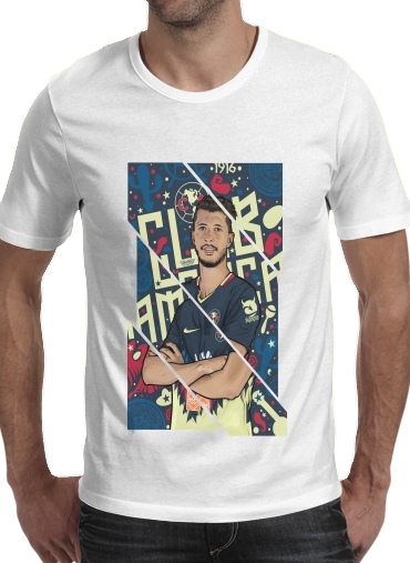  Guido Rodriguez America para Manga curta T-shirt homem em torno do pescoço
