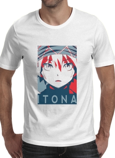  Itona Propaganda Classroom para Manga curta T-shirt homem em torno do pescoço