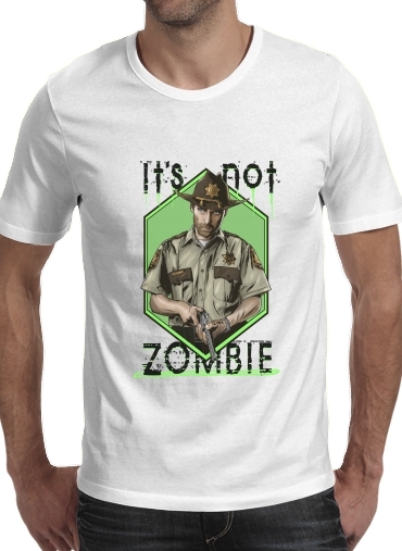  It's not zombie para Manga curta T-shirt homem em torno do pescoço