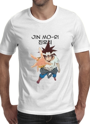  Jin Mori God of high para Manga curta T-shirt homem em torno do pescoço