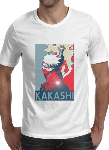  Kakashi Propaganda para Manga curta T-shirt homem em torno do pescoço